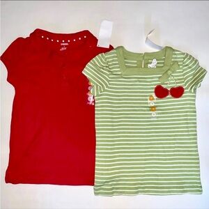Girls Gymboree Summer Tops Shirts Tees Polo Cherries new NWT 5 5T
